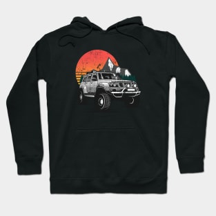 Vintage off-road vehicle adventure Hoodie